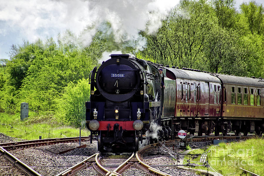 Preserved steam locomotive 35018 British India Line Photograph by David Birchall