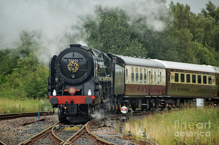 Preserved steam locomotive 70000 Britannia Photograph by David Birchall