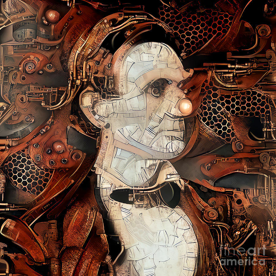 President Abraham Lincoln in The Machine 20210213 Square Photograph by Wingsdomain Art and Photography