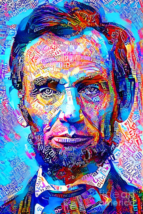 President Abraham Lincoln In Vibrant Modern Contemporary Urban Style 20220211 Mixed Media by Wingsdomain Art and Photography
