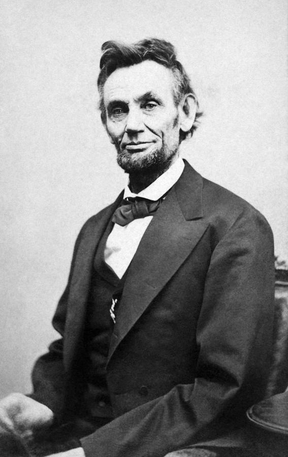 President Abraham Lincoln Portrait - 1865 Photograph by War Is Hell Store