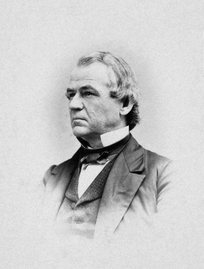 President Andrew Johnson Portrait - Circa 1870 Photograph by War Is Hell Store