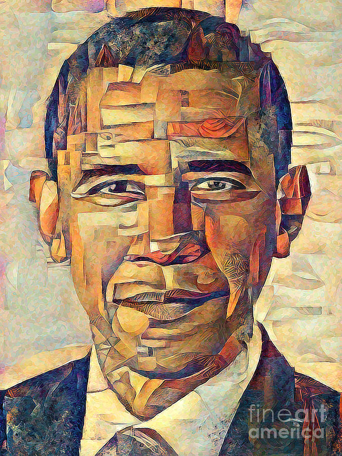 President Barack Obama Contemporary Art 20210722 Photograph by Wingsdomain Art and Photography