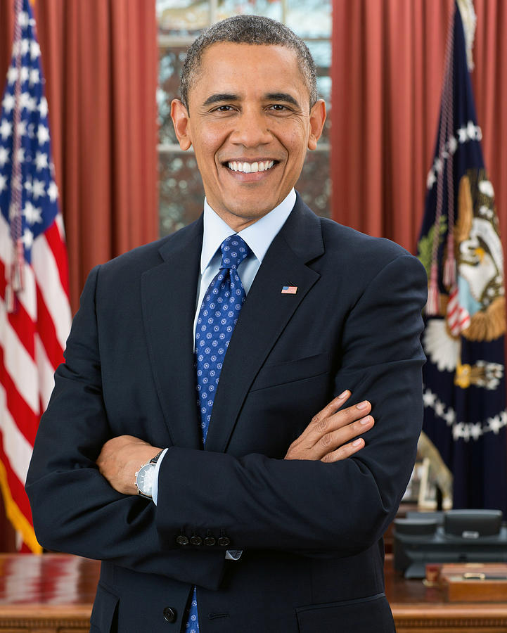 President Barack Obama Portrait - 2012 Photograph by War Is Hell Store