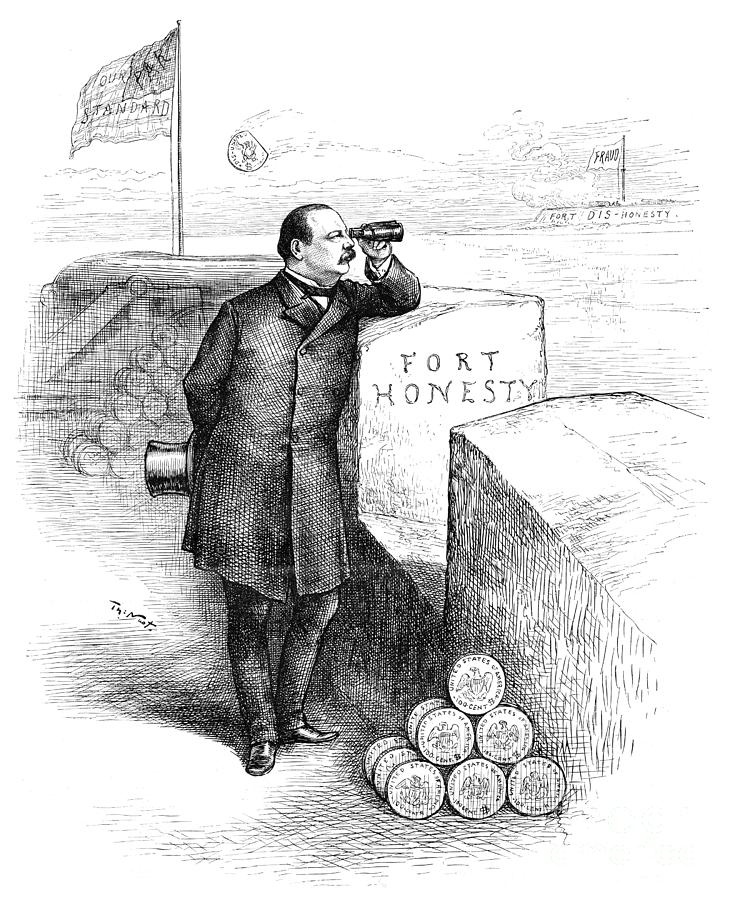 President Cleveland, 1885 Drawing by Thomas Nast