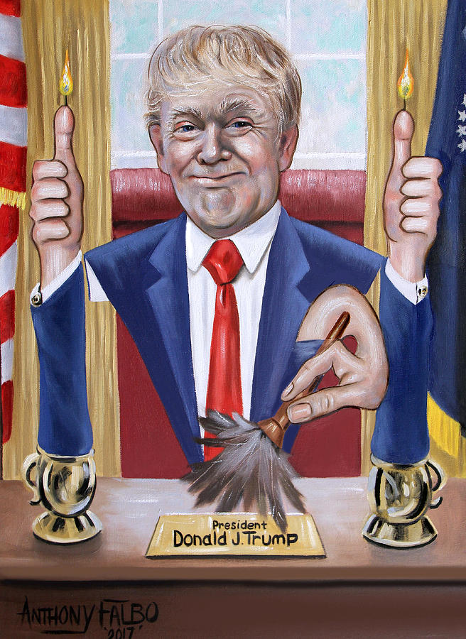 President Donald J Trump, Not Politically Correct  Painting by Anthony Falbo