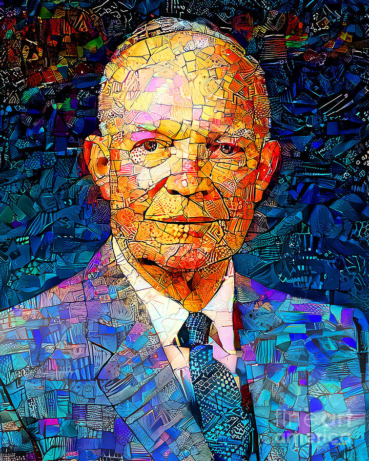 President Dwight Ike Eisenhower in Modern Contemporary Art 20211120 Photograph by Wingsdomain Art and Photography