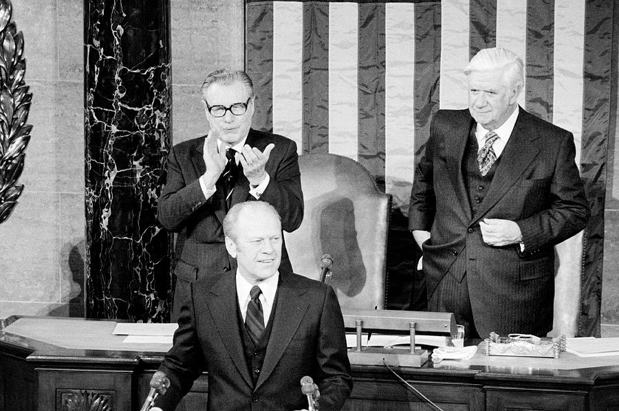President Ford Addressing Congress - 1977 Photograph by War Is Hell Store