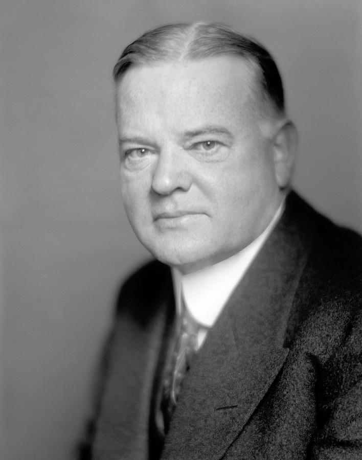 President Herbert Hoover Portrait Photograph by War Is Hell Store