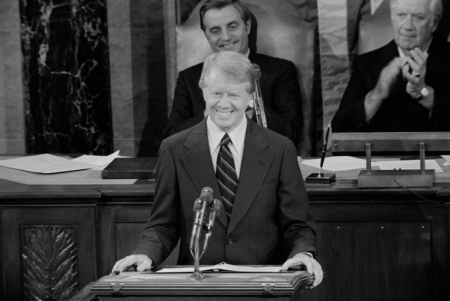 President Jimmy Carter Addressing Congress - 1978 Photograph by War Is Hell Store