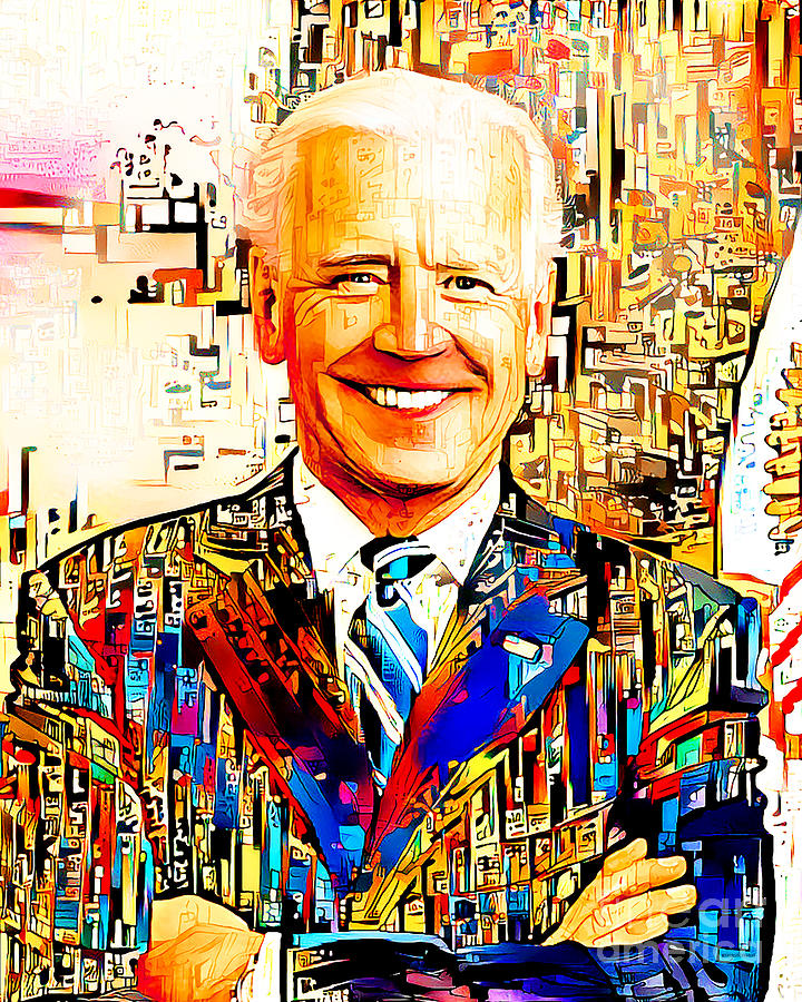 President Joe Biden in Modern Contemporary 20201021v2 Photograph by Wingsdomain Art and Photography