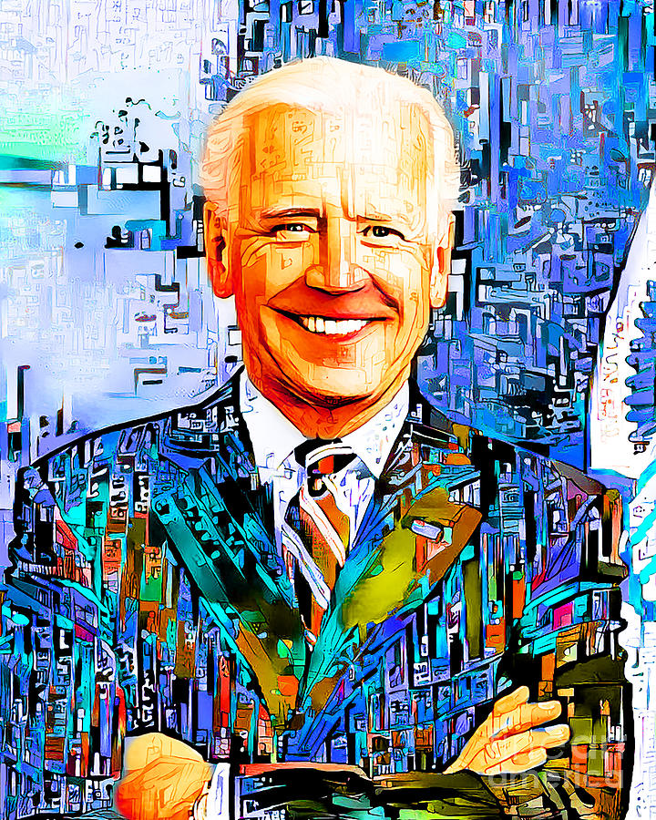 Joe Biden Photograph - President Joe Biden in Modern Contemporary 20201021v3 by Wingsdomain Art and Photography