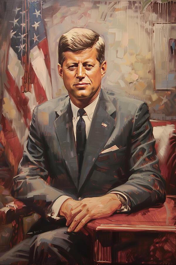 President John F Kennedy Digital Art
