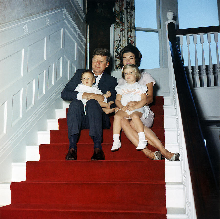 President Kennedy and Family - 1961 - Robert Knudsen Photograph by War Is Hell Store
