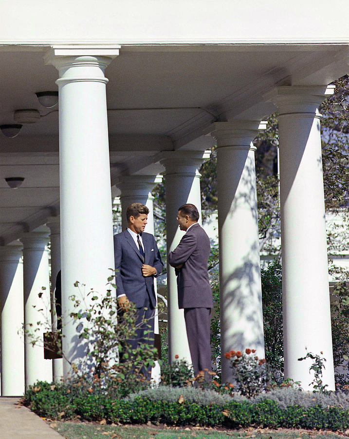President Kennedy and Robert McNamara - White House - 1962 Photograph by War Is Hell Store