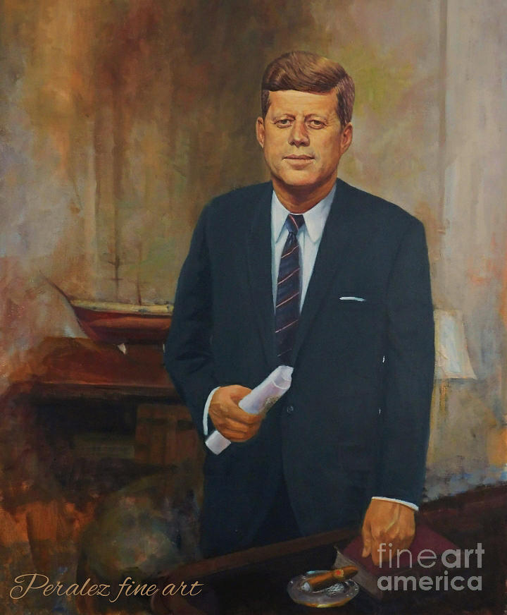 Jfk Painting - President Kennedy  by Noe Peralez