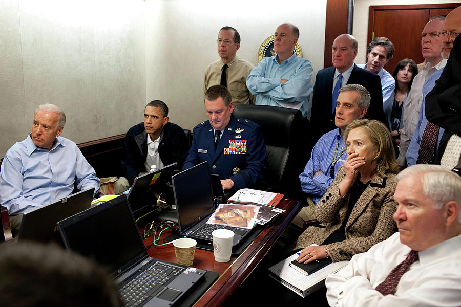 Joe Biden Painting - President Obama and his national security team in the White House Situation Room by American History