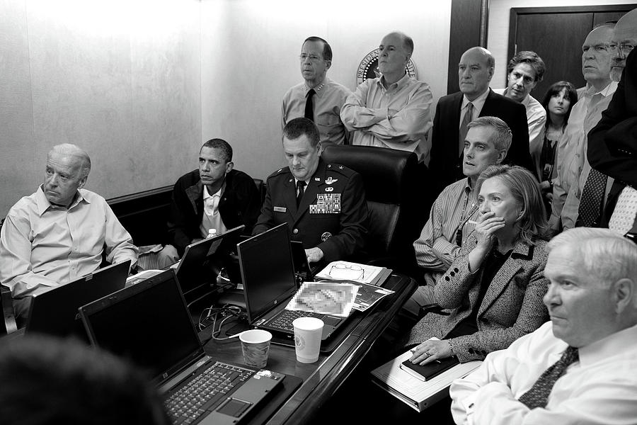 Joe Biden Painting - President Obama In White House Situation Room by American History