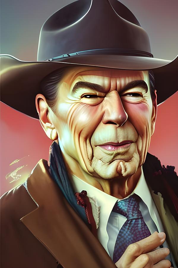 President Ronald Reagan Digital Art by Beverly Read
