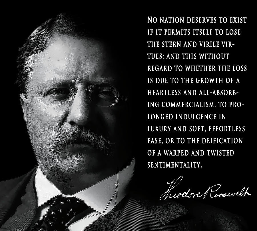 PRESIDENT TEDDY ROOSEVELT on A NATION'S UNDOING Digital Art by Daniel ...