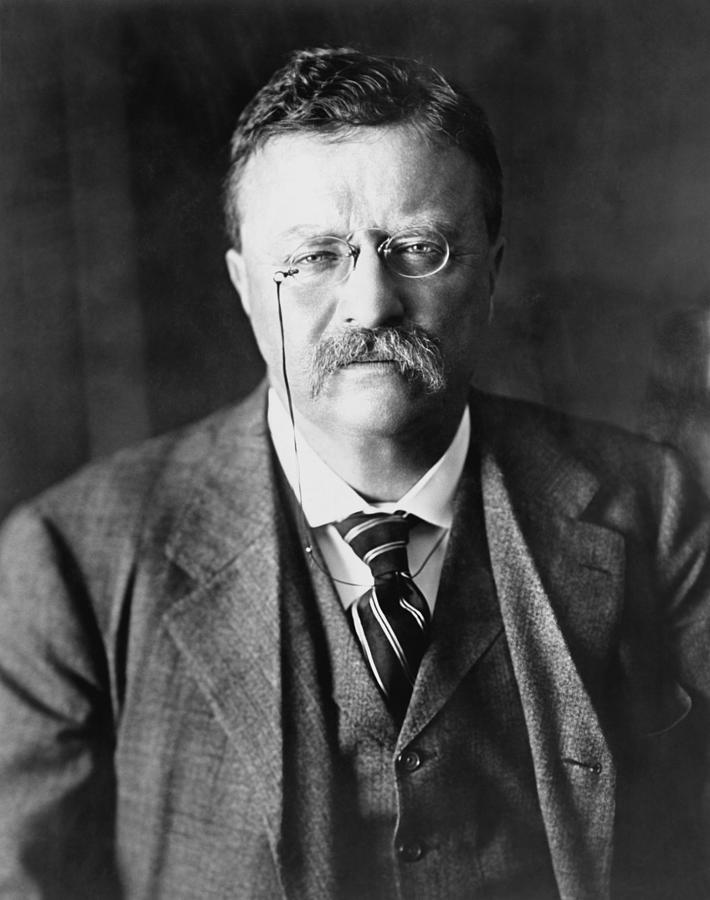 President Theodore Roosevelt Portrait - 1910 Photograph by War Is Hell Store