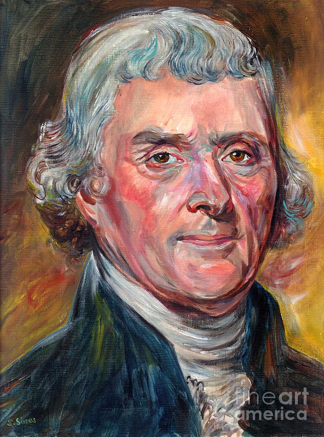 Thomas Jefferson Painting - President Thomas Jefferson by Suzann Sines