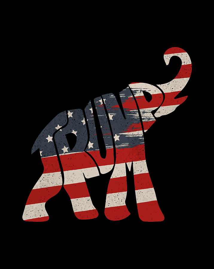 President Trump 2020 Republican Elephant Trump Supporter Digital Art by ...