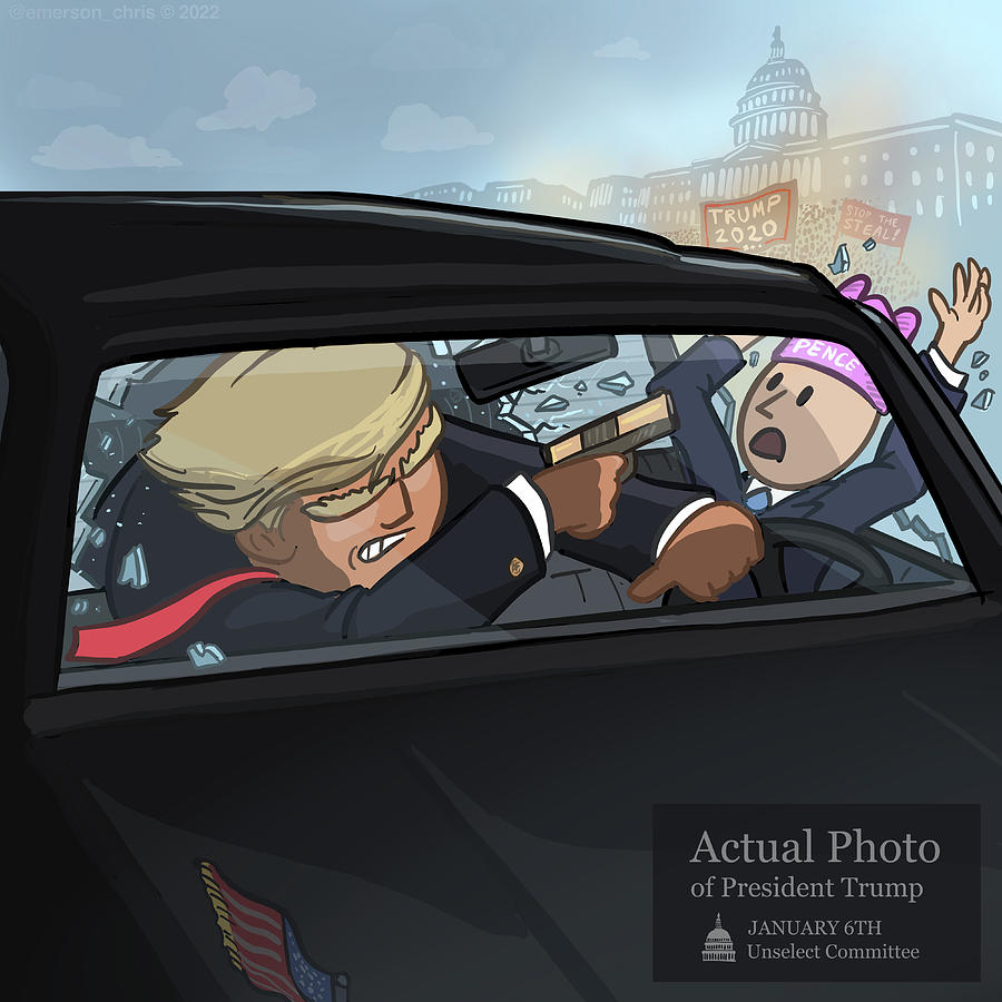 President Trump Grabs the Wheel on January 6th 2021 Digital Art by Emerson