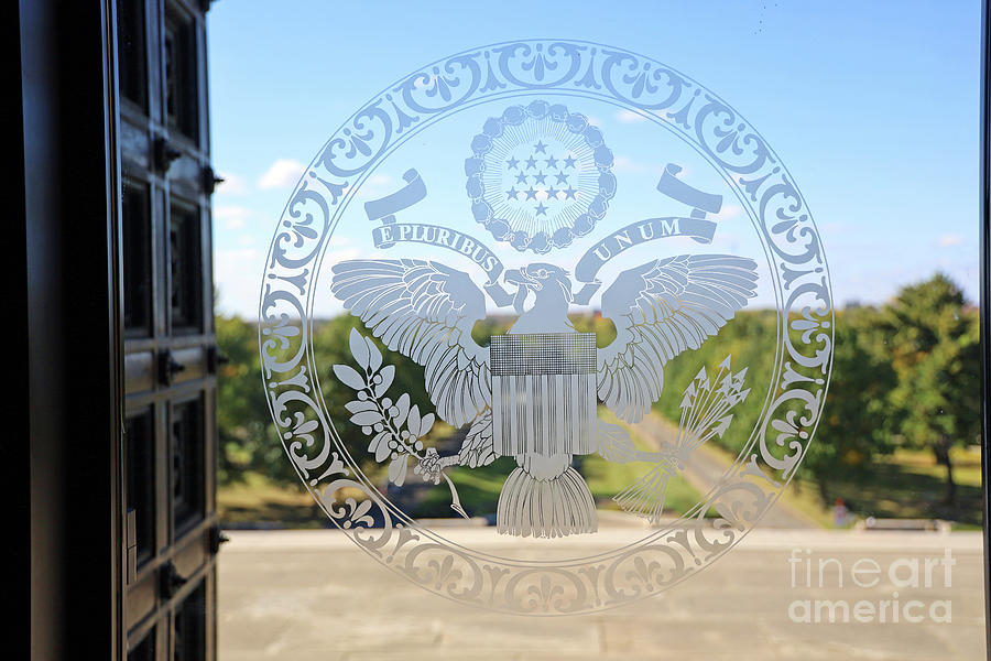 Presidential Seal on Door of McKinley Memorial 9096 Photograph by Jack Schultz