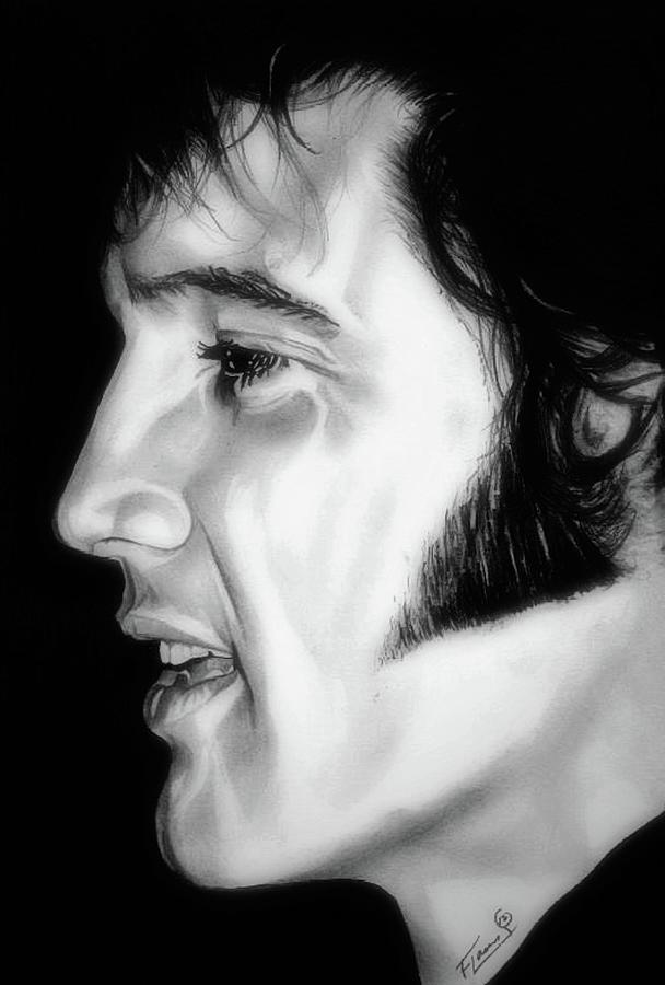 Presley Drawing by Fred Larucci