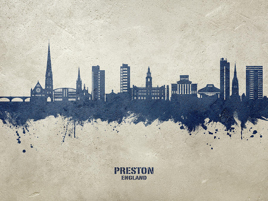 Preston England Skyline #03 Digital Art by Michael Tompsett