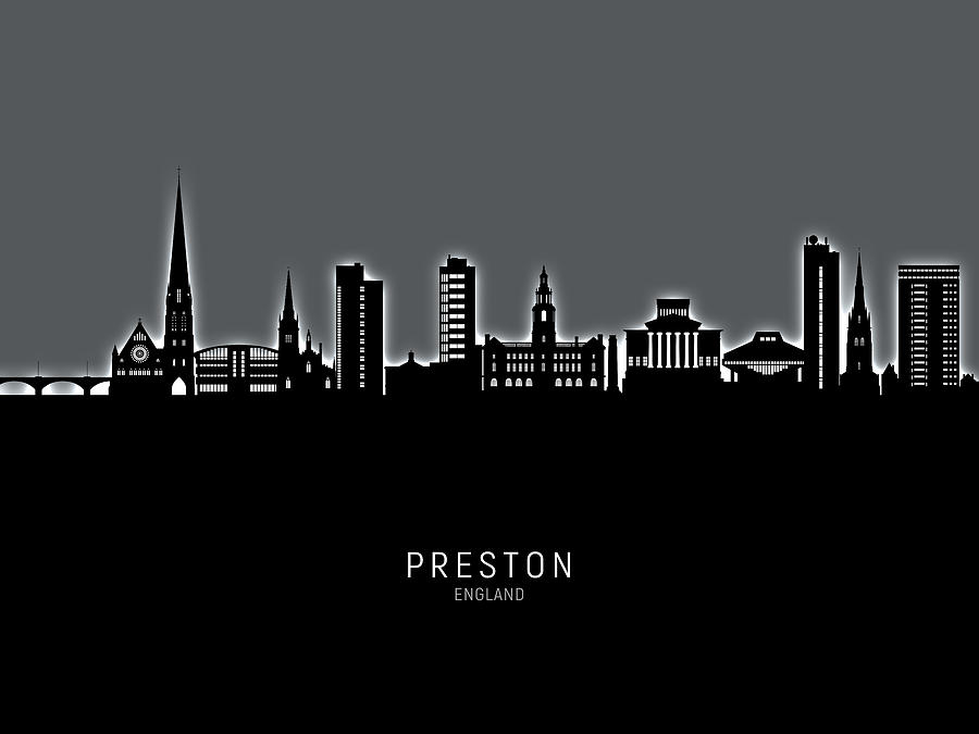 Preston England Skyline #06 Digital Art by Michael Tompsett