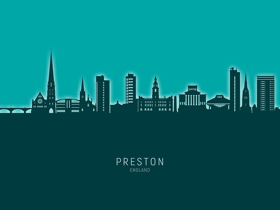 Preston England Skyline #07 Digital Art by Michael Tompsett