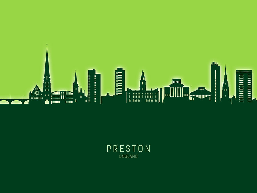 Preston England Skyline #09 Digital Art by Michael Tompsett