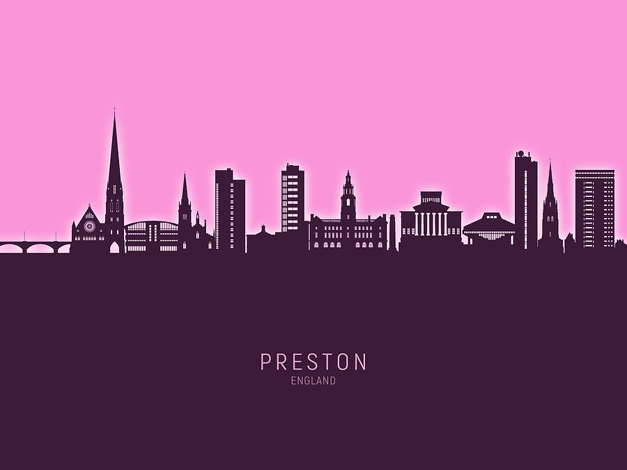 Preston England Skyline #10 Digital Art by Michael Tompsett