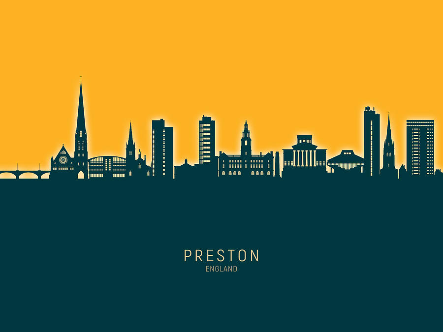 Preston England Skyline #12 Digital Art by Michael Tompsett