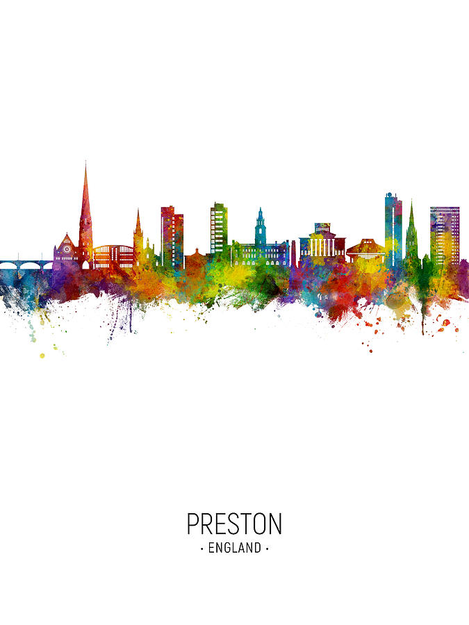 Preston England Skyline #14 Digital Art by Michael Tompsett