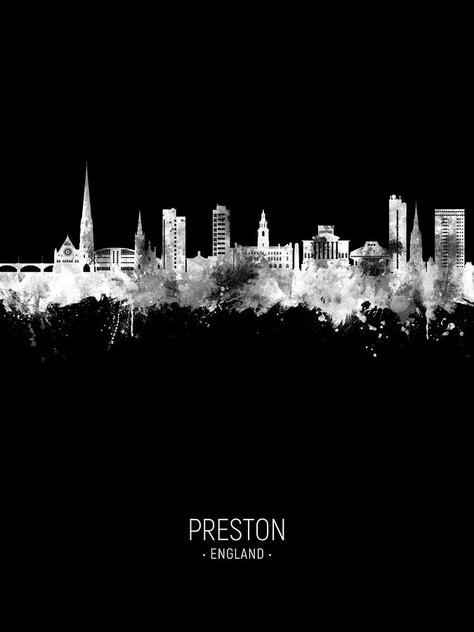 Preston England Skyline #19 Digital Art by Michael Tompsett
