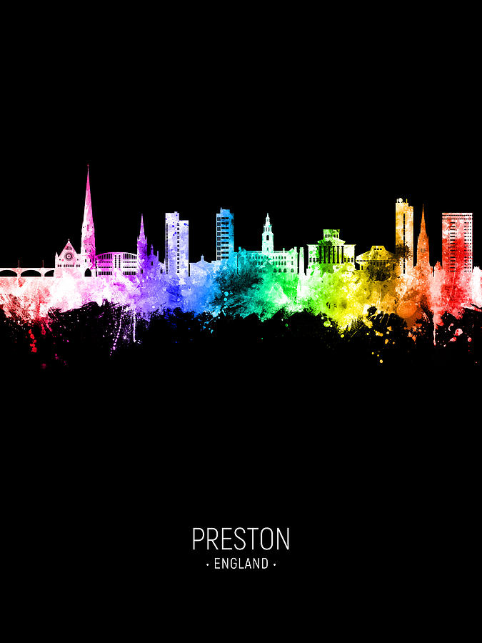 Preston England Skyline #20 Digital Art by Michael Tompsett
