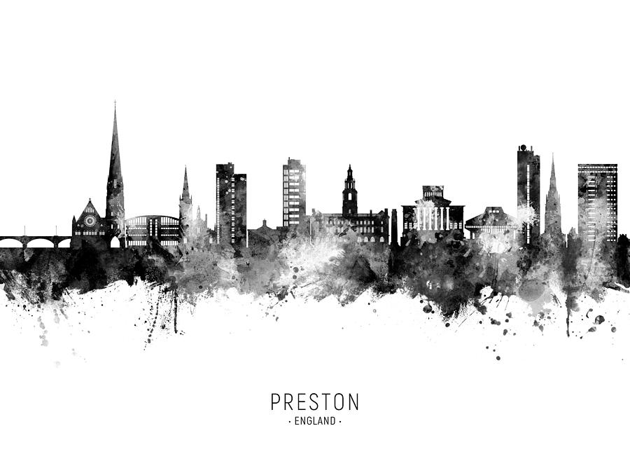 Preston England Skyline #93 Digital Art by Michael Tompsett