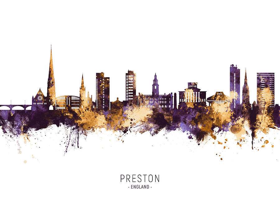 Preston England Skyline #94 Digital Art by Michael Tompsett