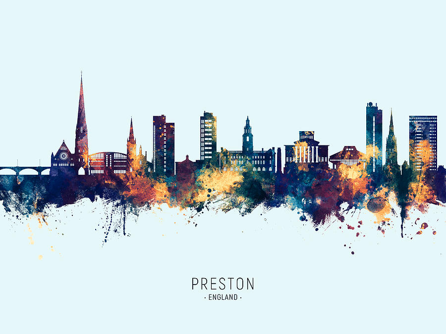 Preston England Skyline #95 Digital Art by Michael Tompsett