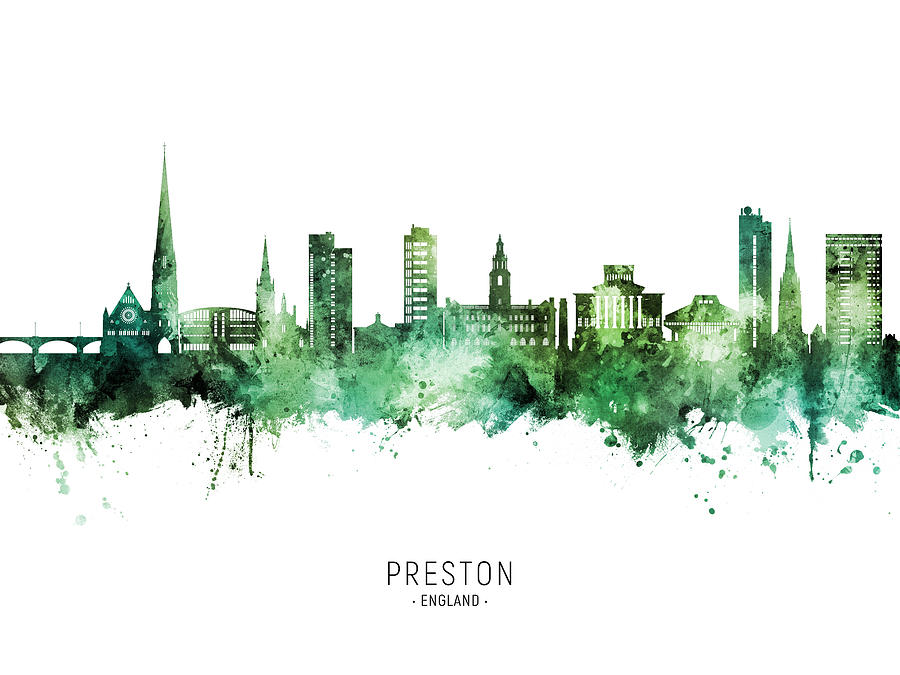 Preston England Skyline #99 Digital Art by Michael Tompsett
