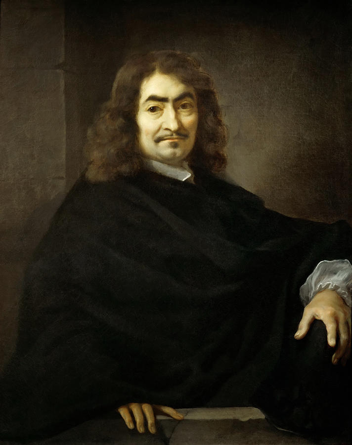 Presumed Portrait of Rene Descartes - Sebastien Bourdon Painting by War Is Hell Store