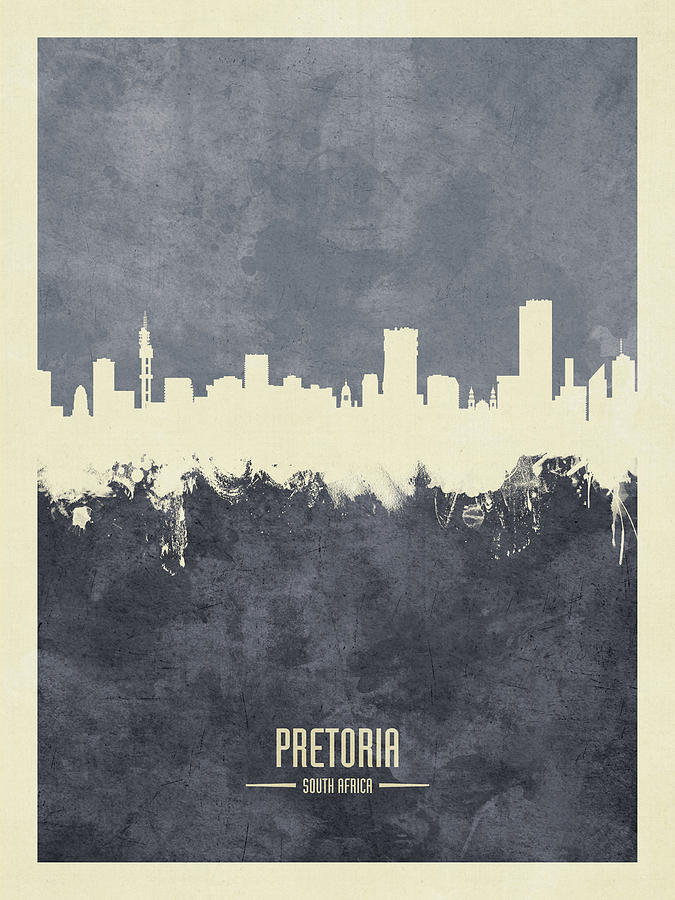 Pretoria South Africa Skyline #60 Digital Art by Michael Tompsett