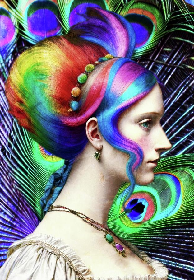 Pretty As A Peacock  Digital Art by Ally White