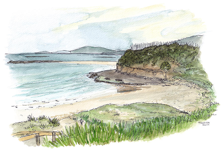 Pretty Beach - NSW Painting by Tom Napper