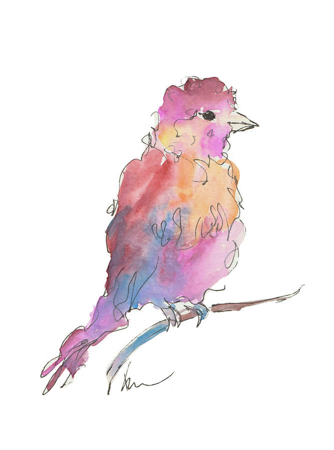 Pretty Bird I Painting by Katrina Nixon