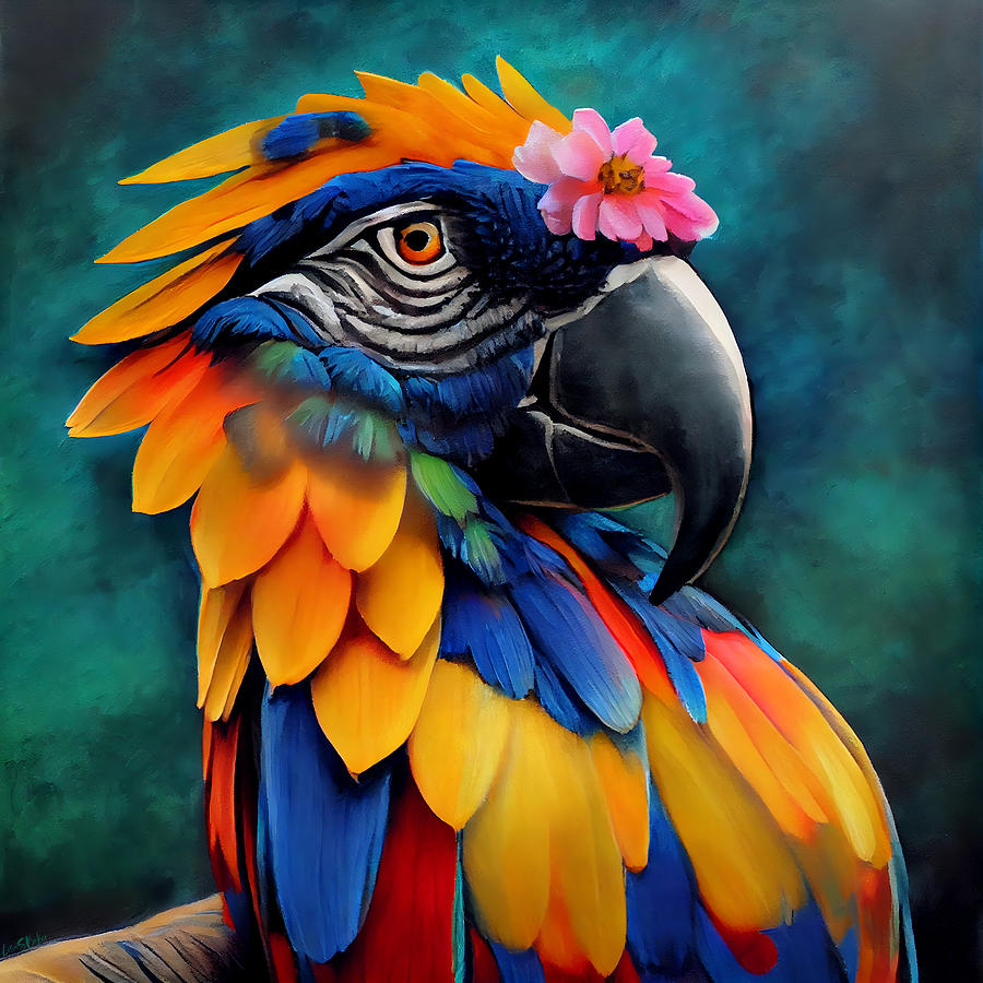 Pretty Boy Macaw Digital Art by Lisa S Baker - Fine Art America