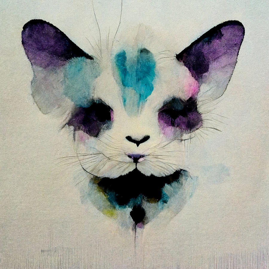 Pretty Cat 3 Painting by Denise Fleming - Fine Art America